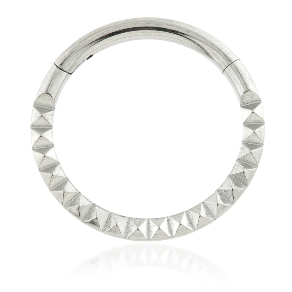 Ti Couture Front Facing Square Cut Hinged Ring