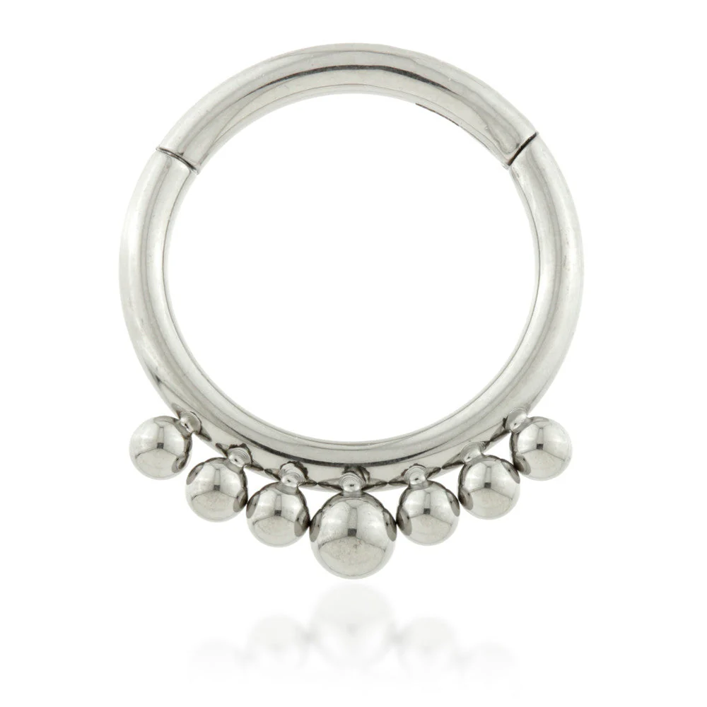 Ti Couture Front Mini Ball Hinged Daith Ring