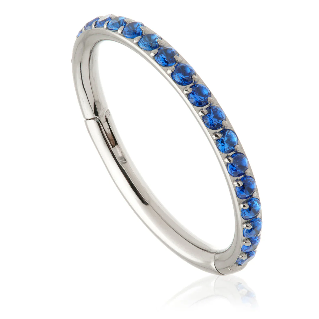 Ti Couture Full Pavé Gems Hinged Ring - 0.8mm - Image 3