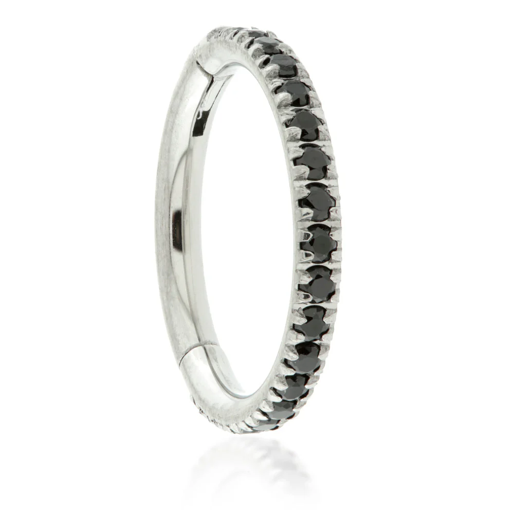 Ti Couture Full Pavé Gems Hinged Ring - 1.2mm - Image 2