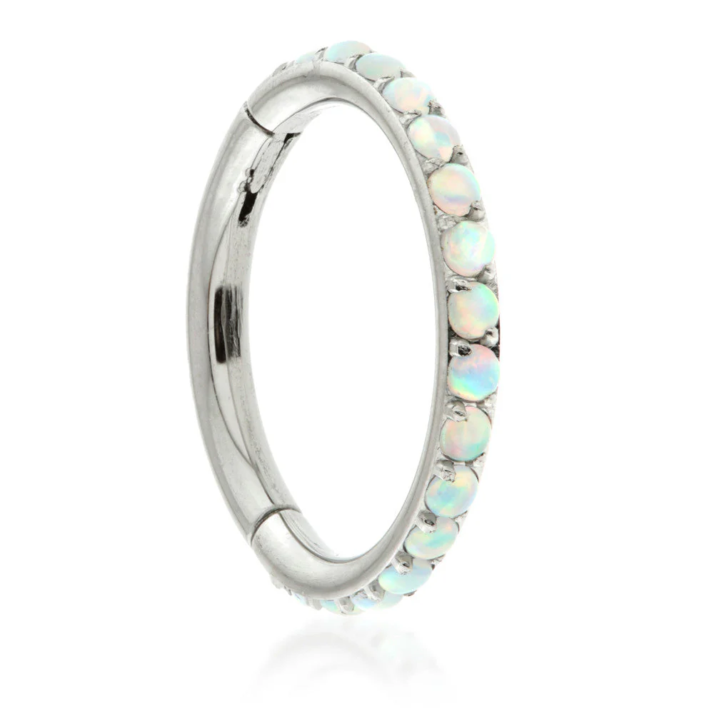 Ti Couture Full Pavé Opal Gems Hinged Ring
