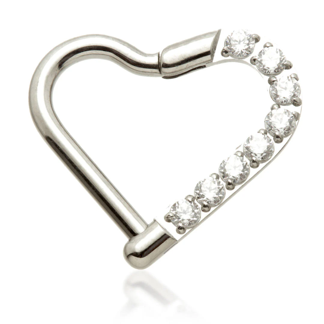 Ti Couture Half Pave Open Heart Shaped Ring-1.2-8-Left