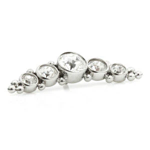 Ti Couture Internal Gem Crescent Attachment (0.8mm thread)