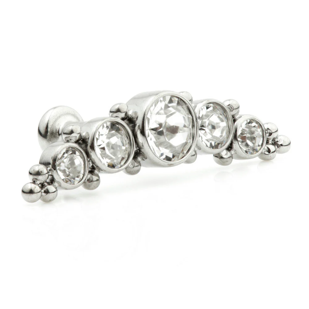 Ti Couture Internal Labret with Gem Crescent 3mm Base 1.2mm (0.8mm)