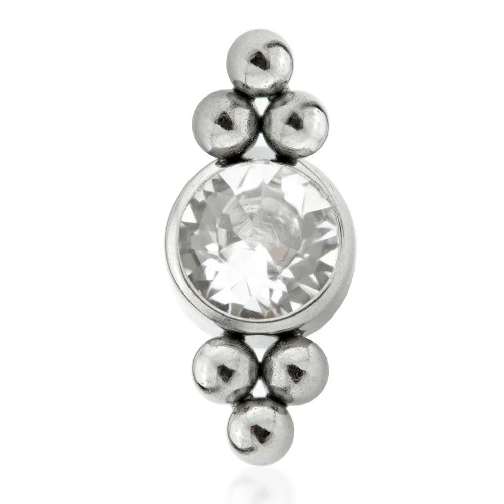 Ti Couture Internal Titanium Gem Dot Quad Attachment - 1.2mm
