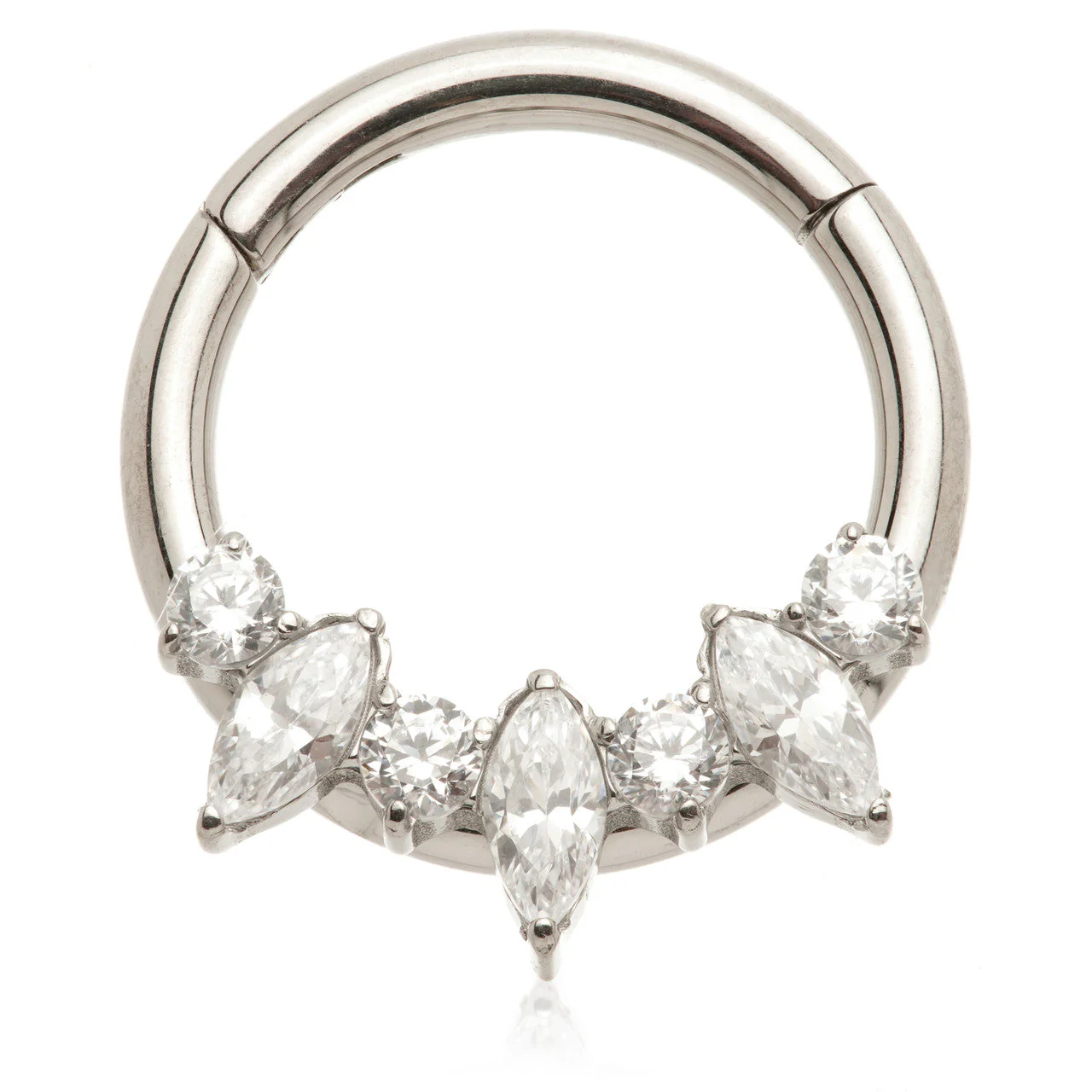 Ti Couture Marquise & Round Gem Hinge Ring
