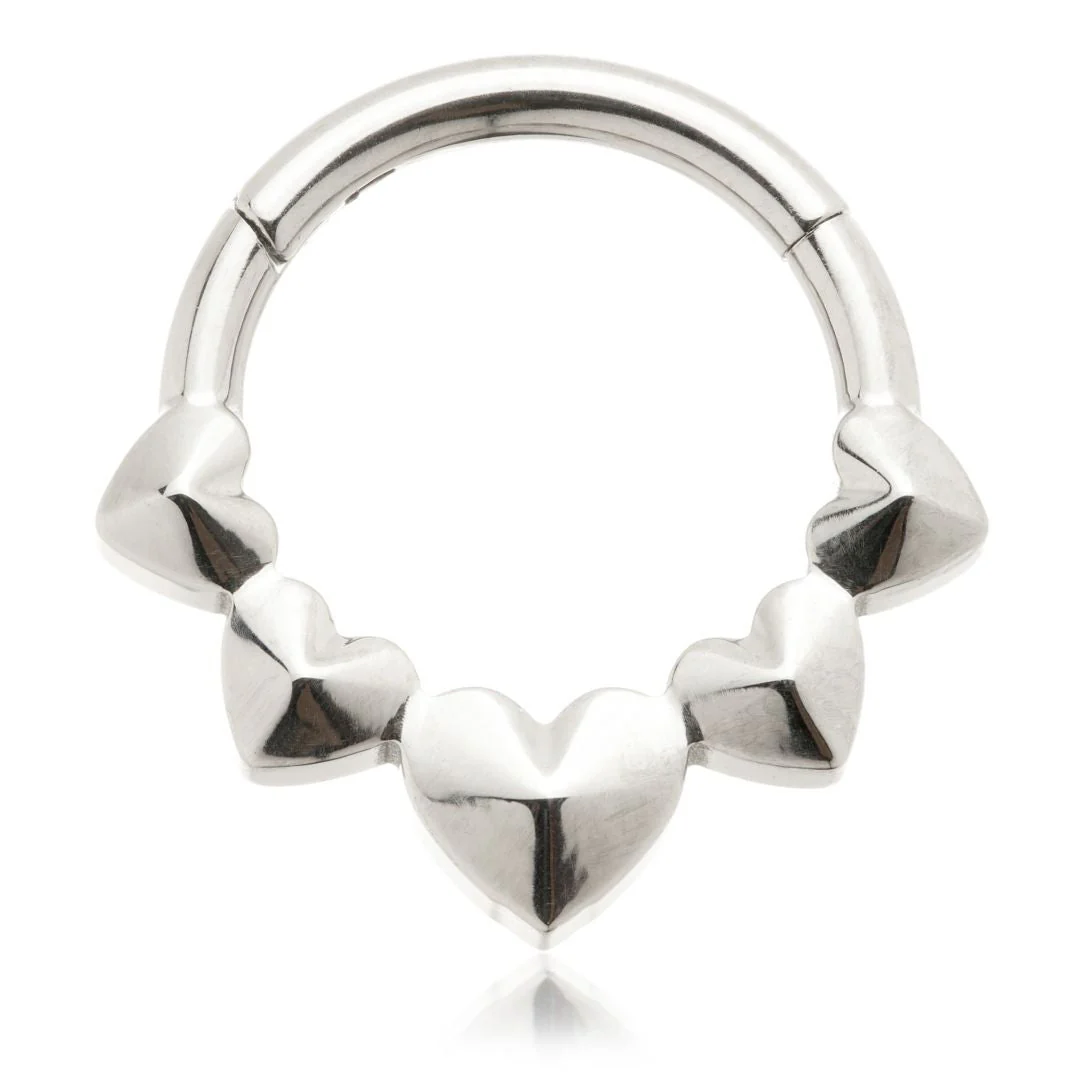 Ti Couture Multi Heart Hinged Ring