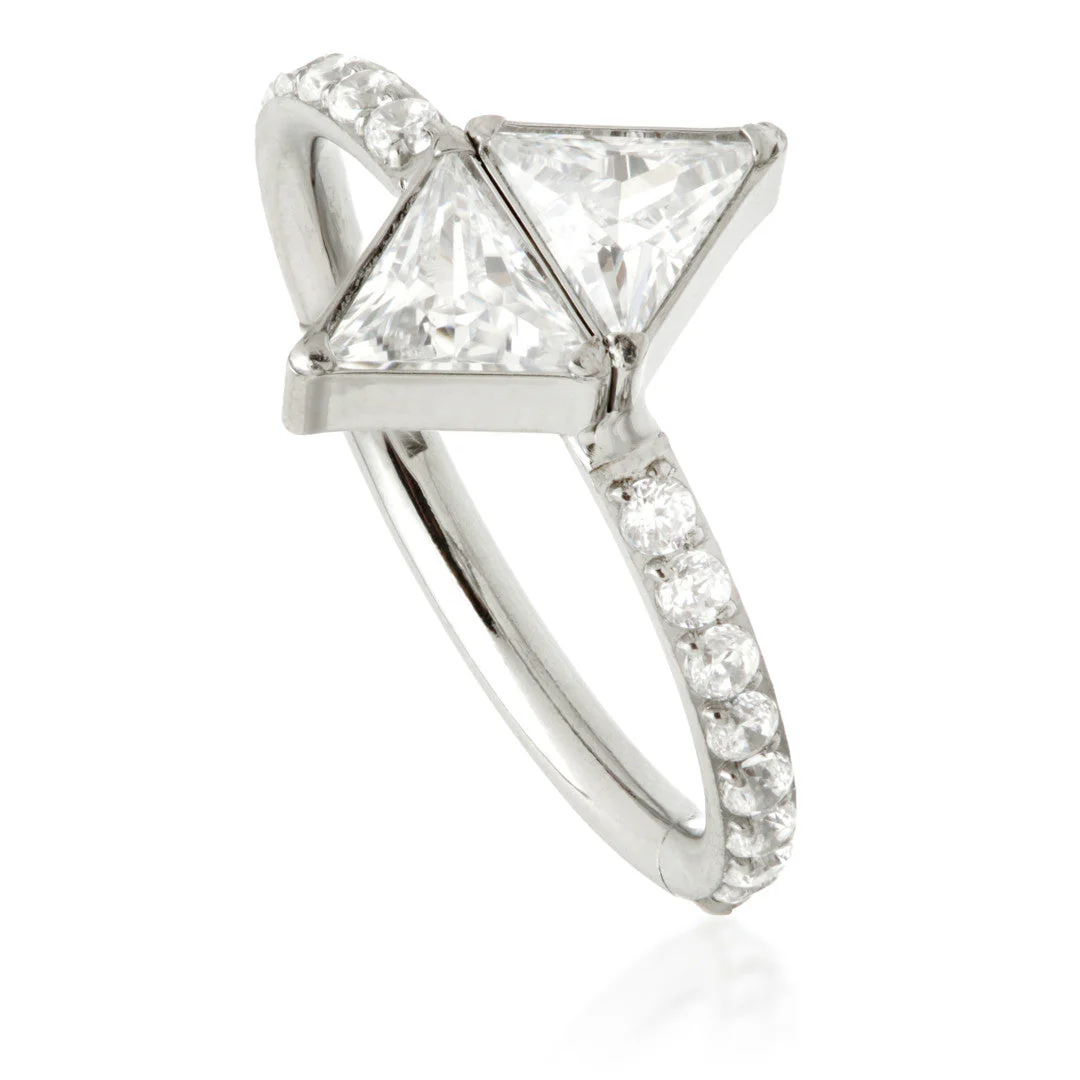 Ti Couture Pave Double Trillian Cut Hinged Ring-1.2-8