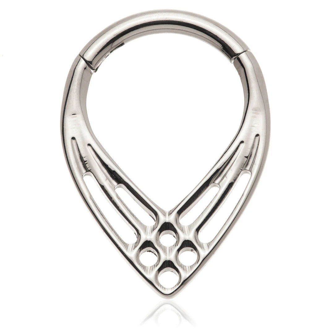 Ti Couture Square Cut Wishbone Hinge Ring