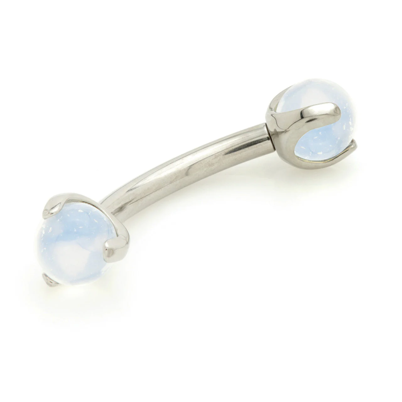 Ti Internal Banana Bar with Double Gemtone Prong - Image 11