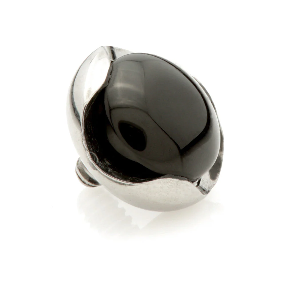 Ti Internal Black Agate Split Bezel Set Disk Attachment