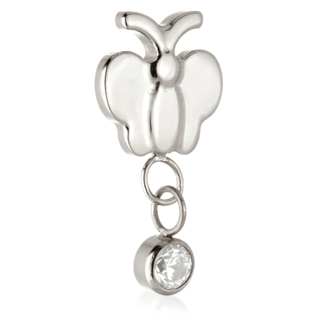 Ti Internal Butterfly Gem Hanging Attachment
