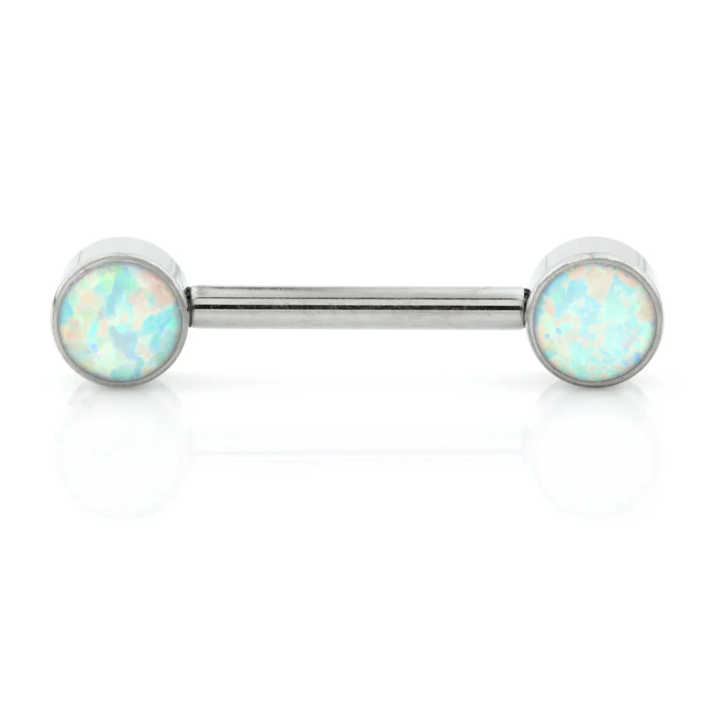 Ti Internal Forward Facing Double Opal Disk Barbell - Image 3
