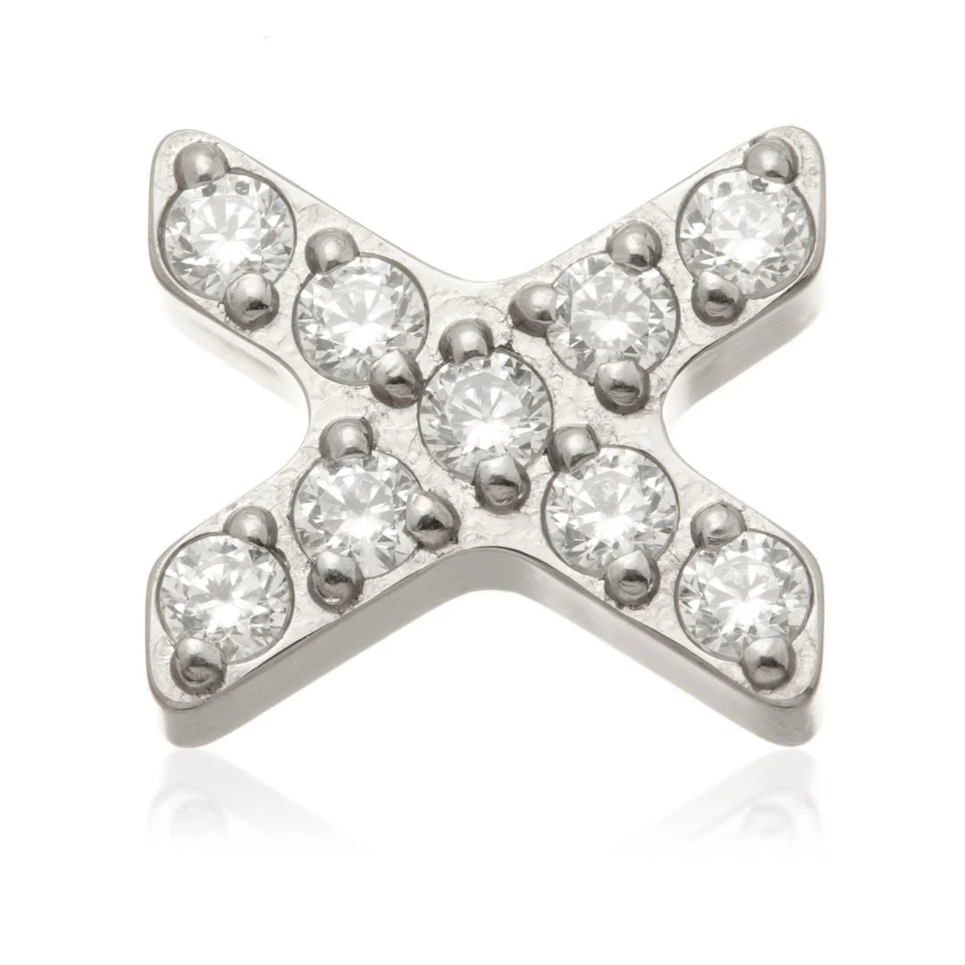 Ti Internal Jewelled Cross Attachment - QMDD314-CR