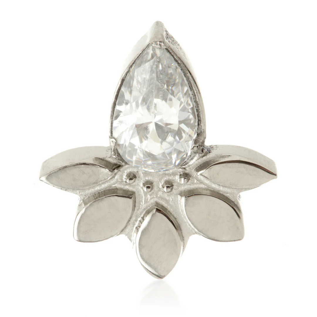 Ti Internal Jewelled Pear with Marquise Crescent Attachment
