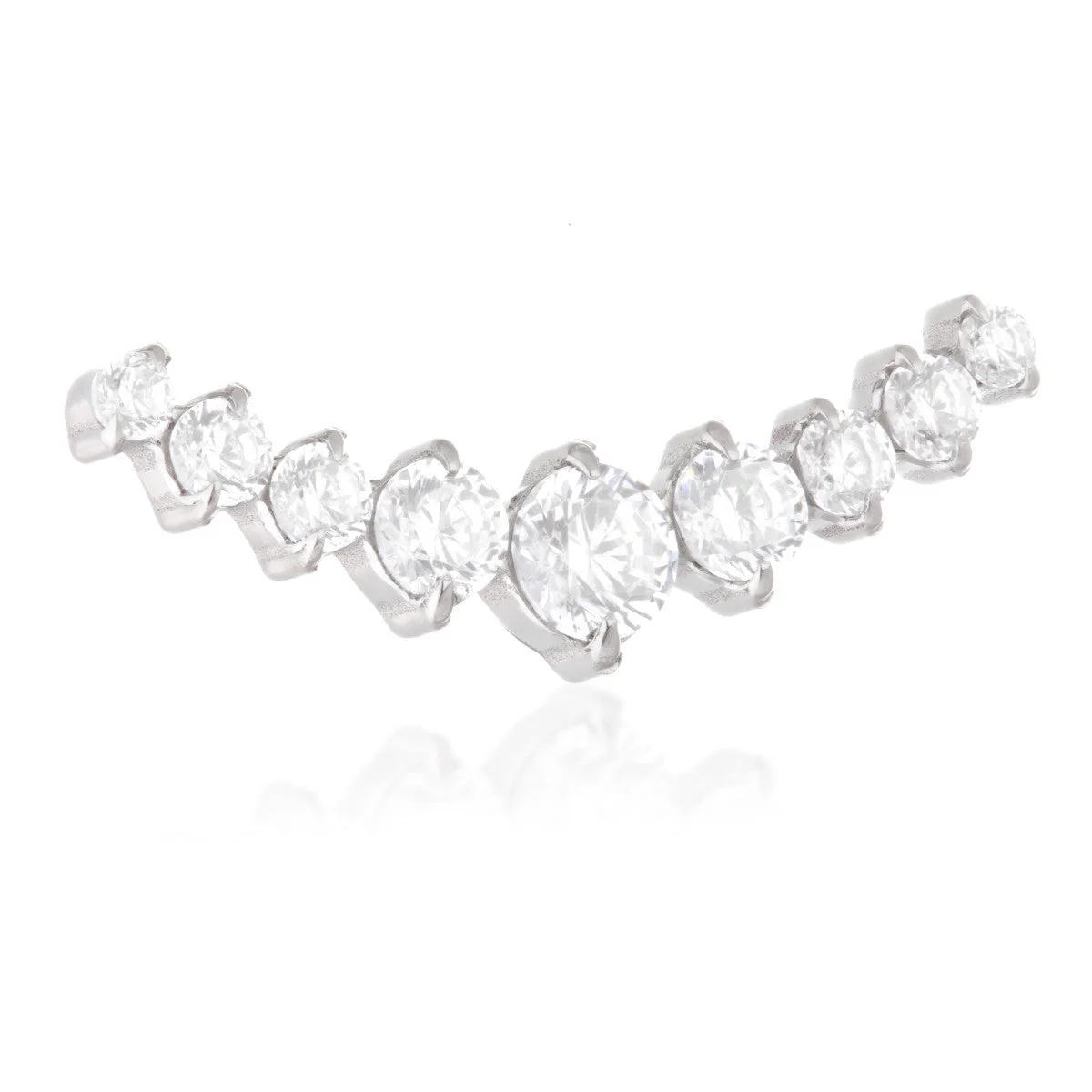 Ti Internal Jewelled Prong Crescent Attachment