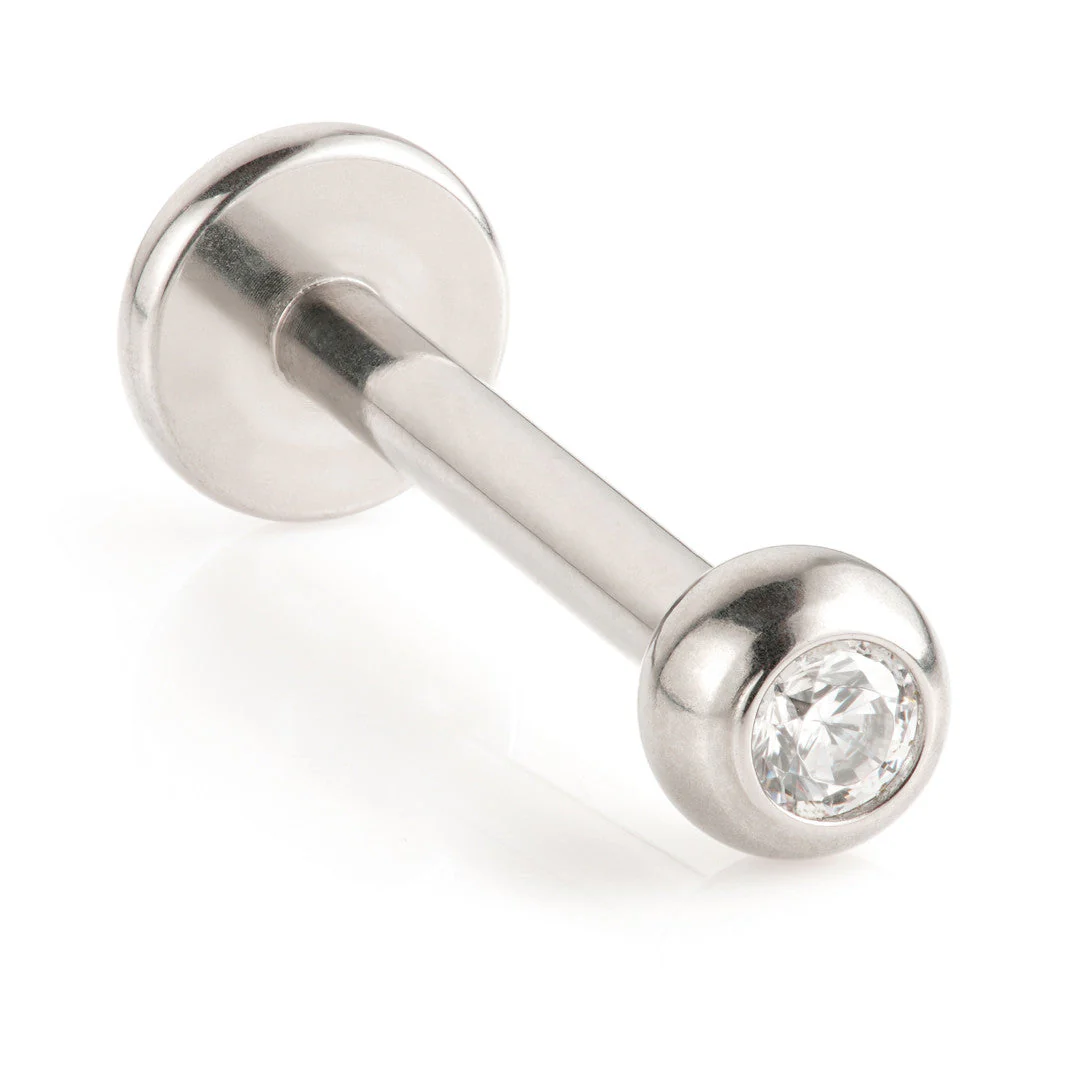 Ti Internal Labret with Gem Ball Attachment