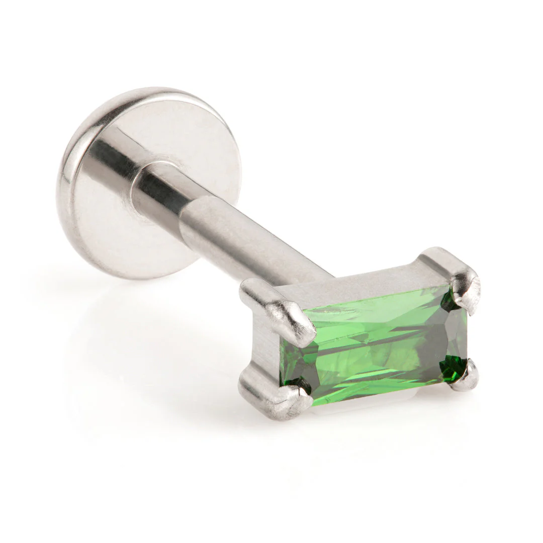 Ti Internal Labret with Mini Baguette Gem Attachment - Image 7