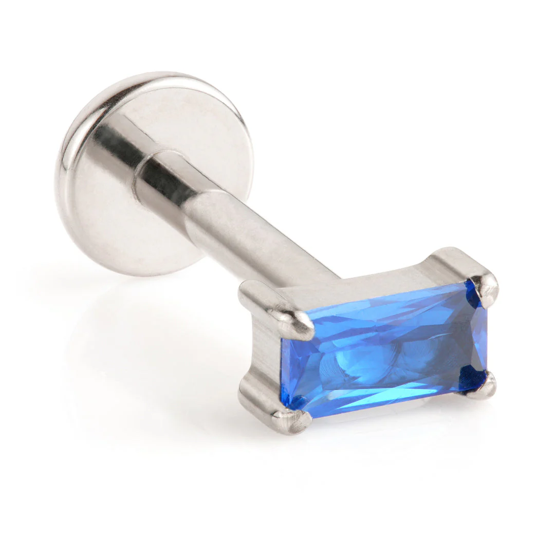 Ti Internal Labret with Mini Baguette Gem Attachment - Image 9