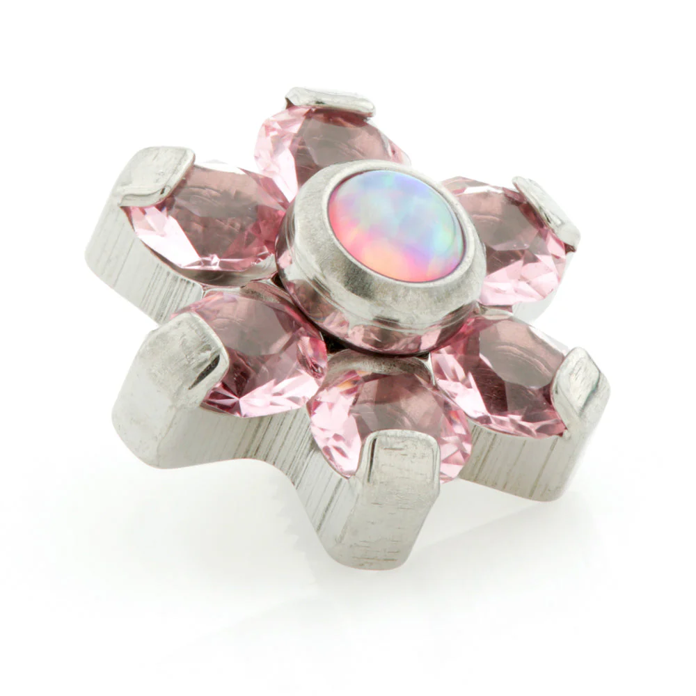 Ti Internal Opal and Gem Micro Flower Attachment (6 petals) - Image 4