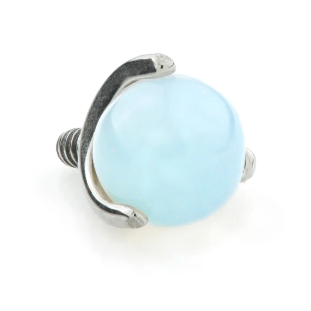 Ti Internal Prong Set with Opalite Stone Ball Attachment