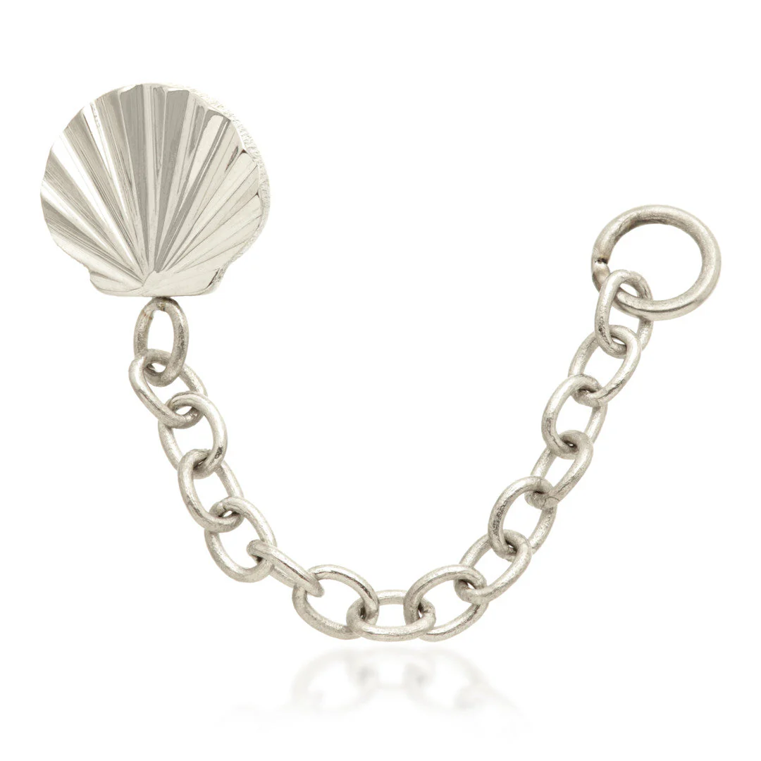 Ti Internal Shell Attachment with Hanging Chain for Double Piercing