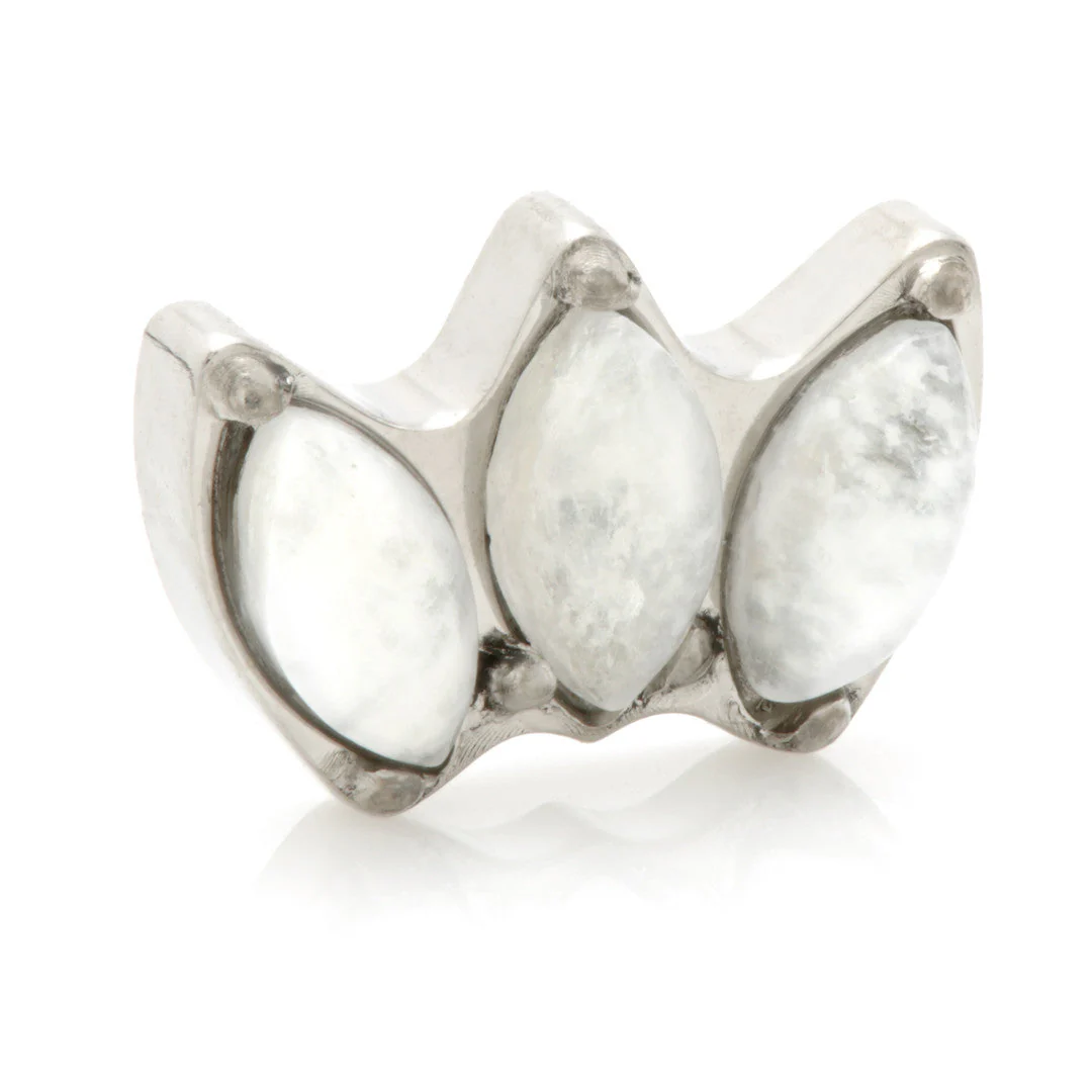 Ti Internal Triple Marquise Attachment with Moonstone
