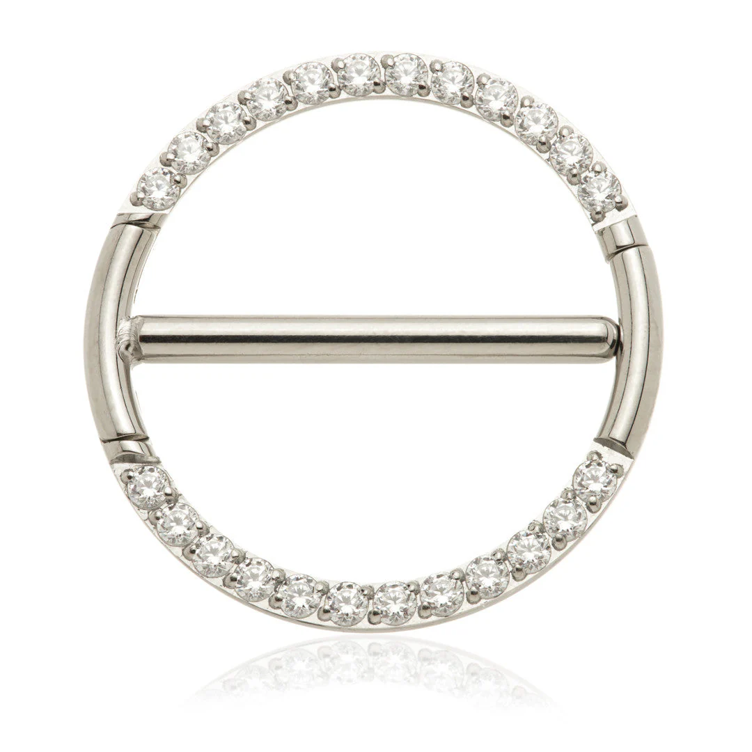 Ti Jewelled Double Nipple Clicker