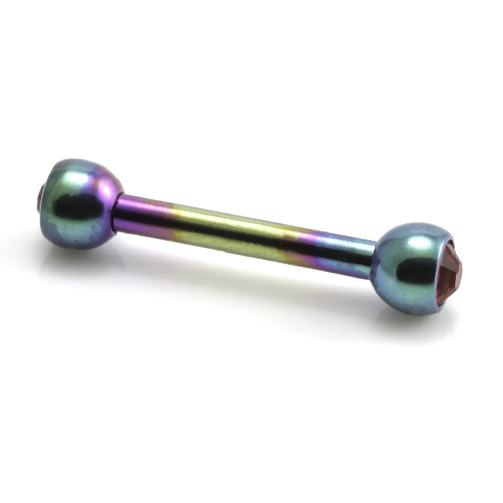 Ti Micro Double Jewelled Barbell