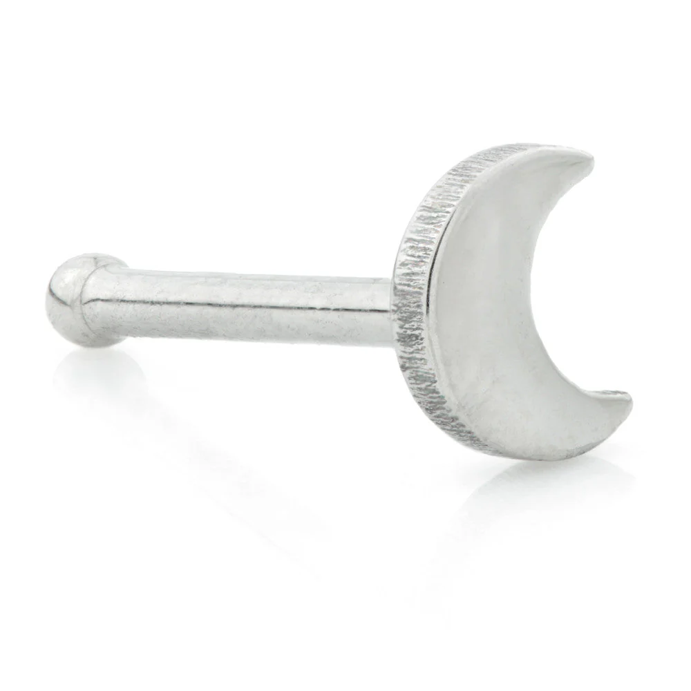 Ti Moon Straight Nose Stud