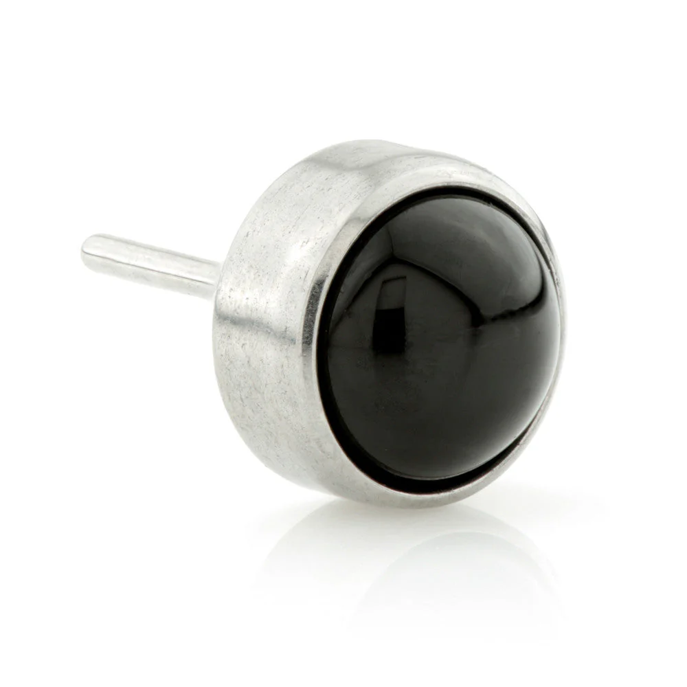 Ti Threadless Black Agate Bezel Attachment