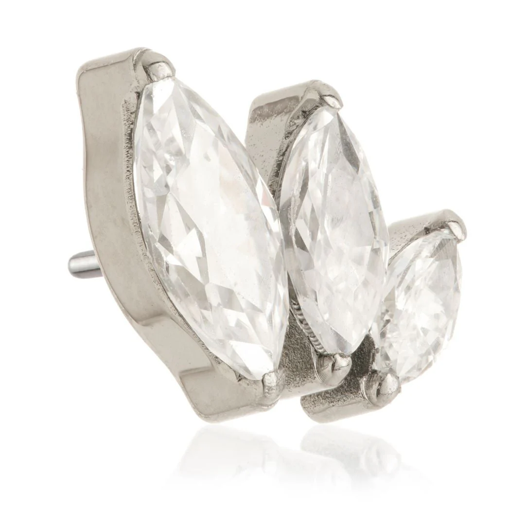 Ti Threadless Graduated Jewel Marquise Attachment