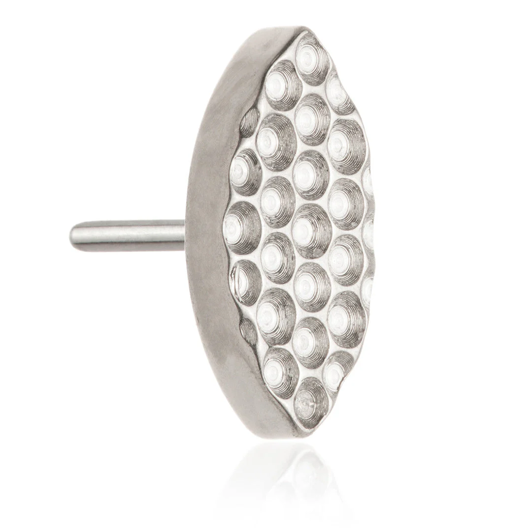 Ti Threadless Hammered Marquise Attachment
