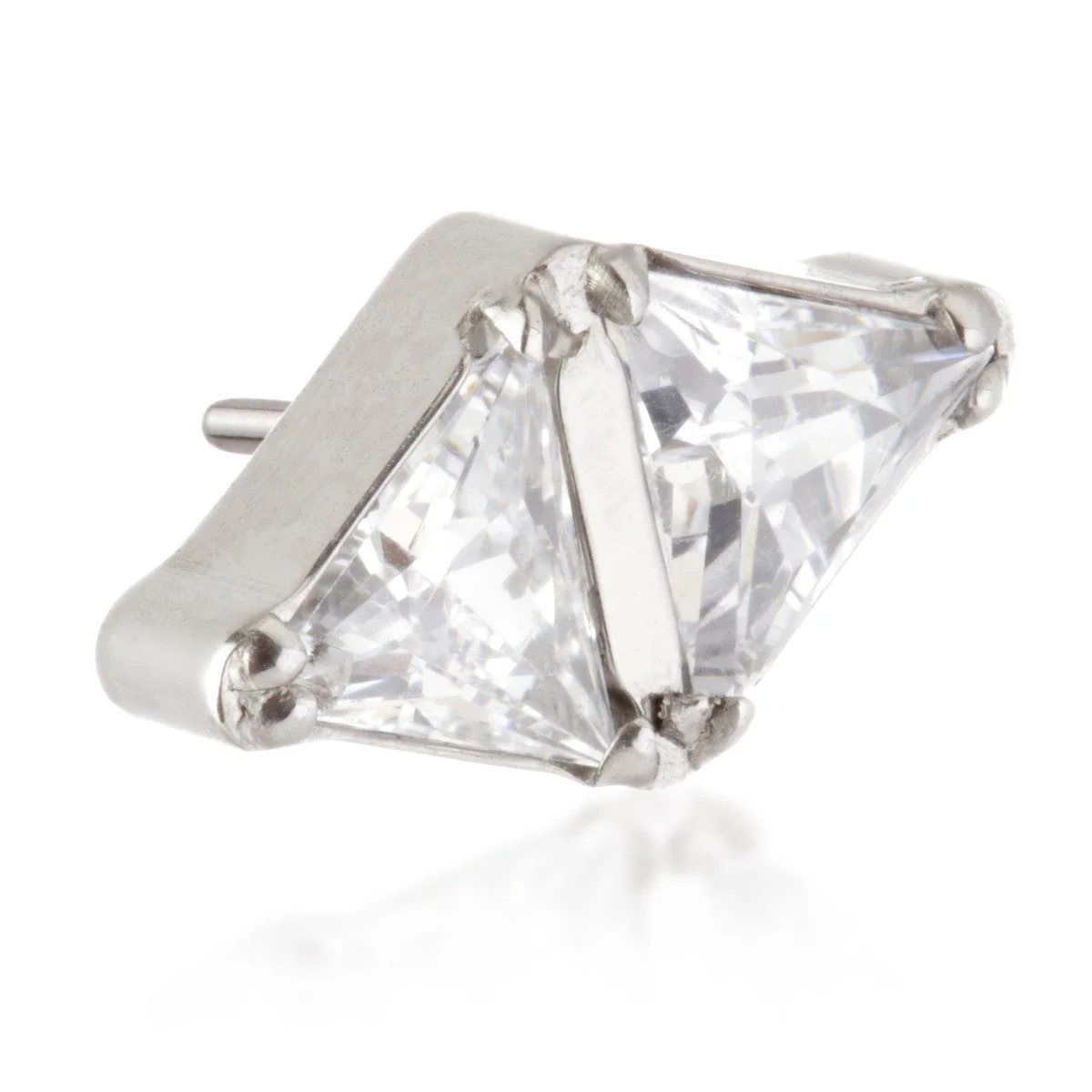 Ti Threadless Jewelled Double Triangle Attachment
