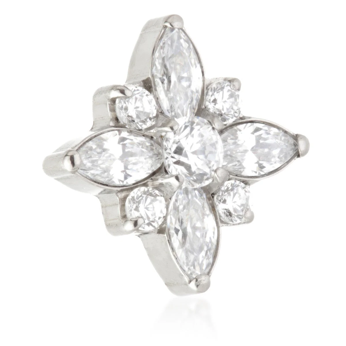 Ti Threadless Jewelled Monogram Flower Attachment