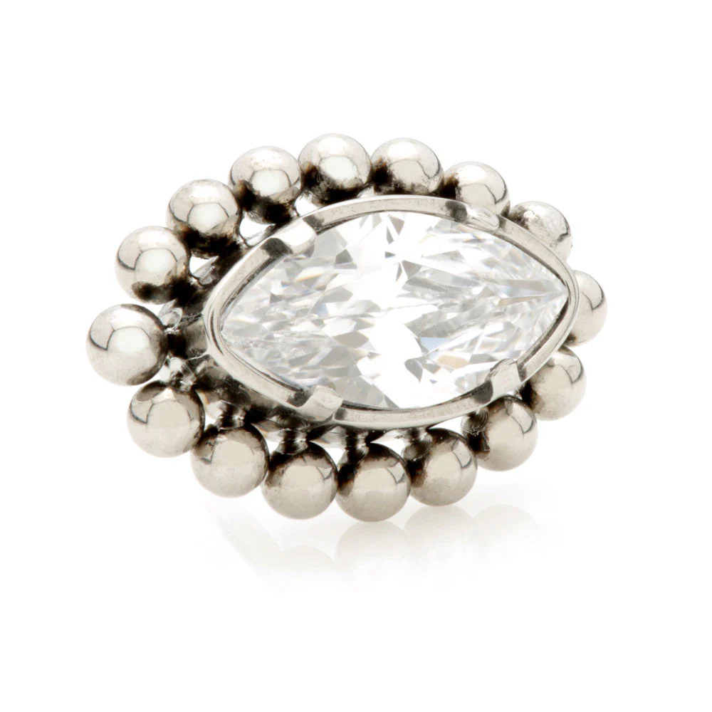 Ti Threadless Millegrained Marquise Attachment