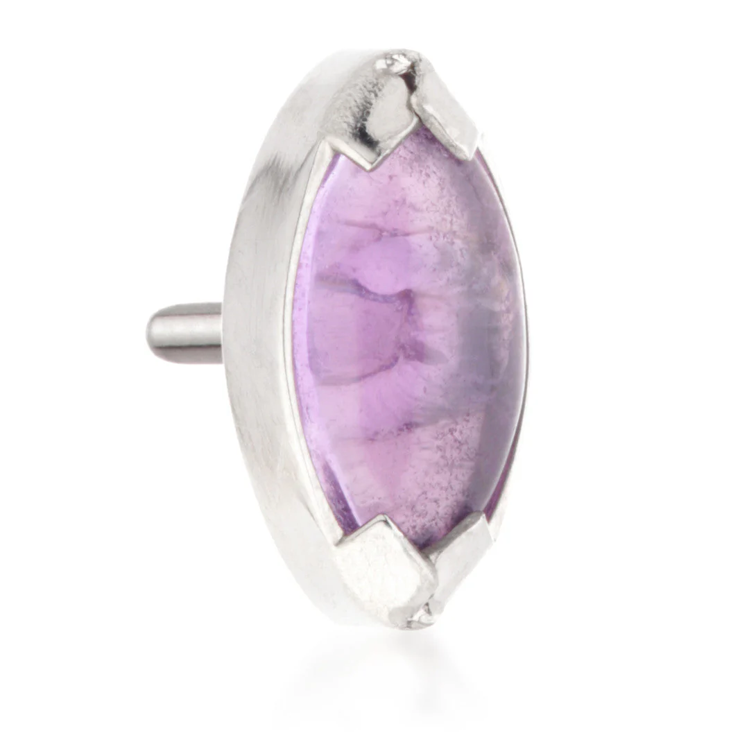 Ti Threadless Mini Amethyst Marquise Attachment