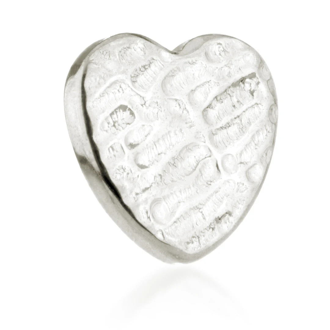 Ti Threadless Rippled Heart Attachment