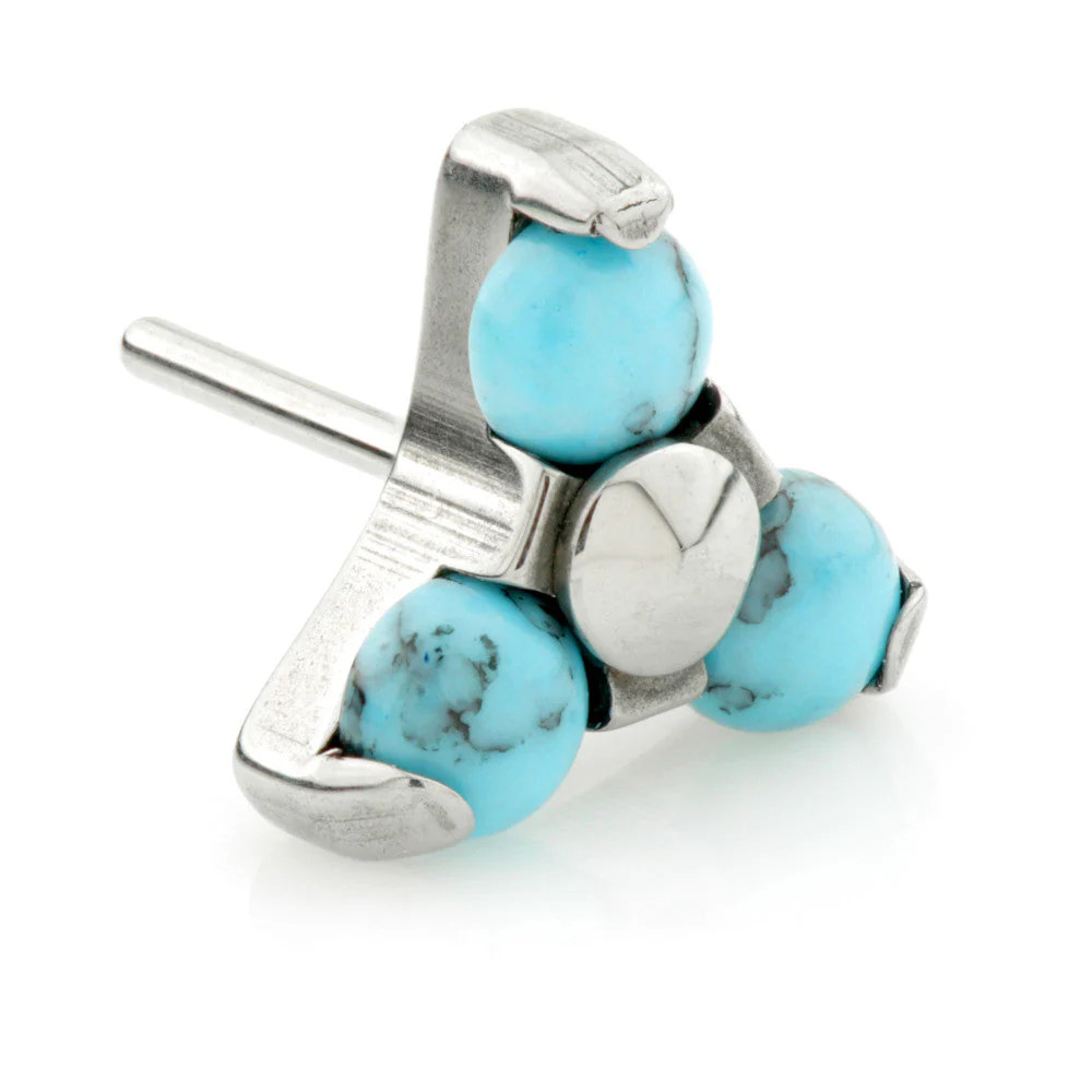 Ti Threadless Trinity Turquoise Stone Attachment
