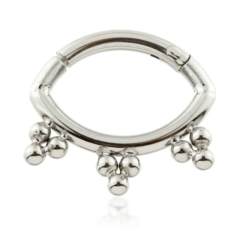 Ti Tribal Beads Hinged Daith Ring