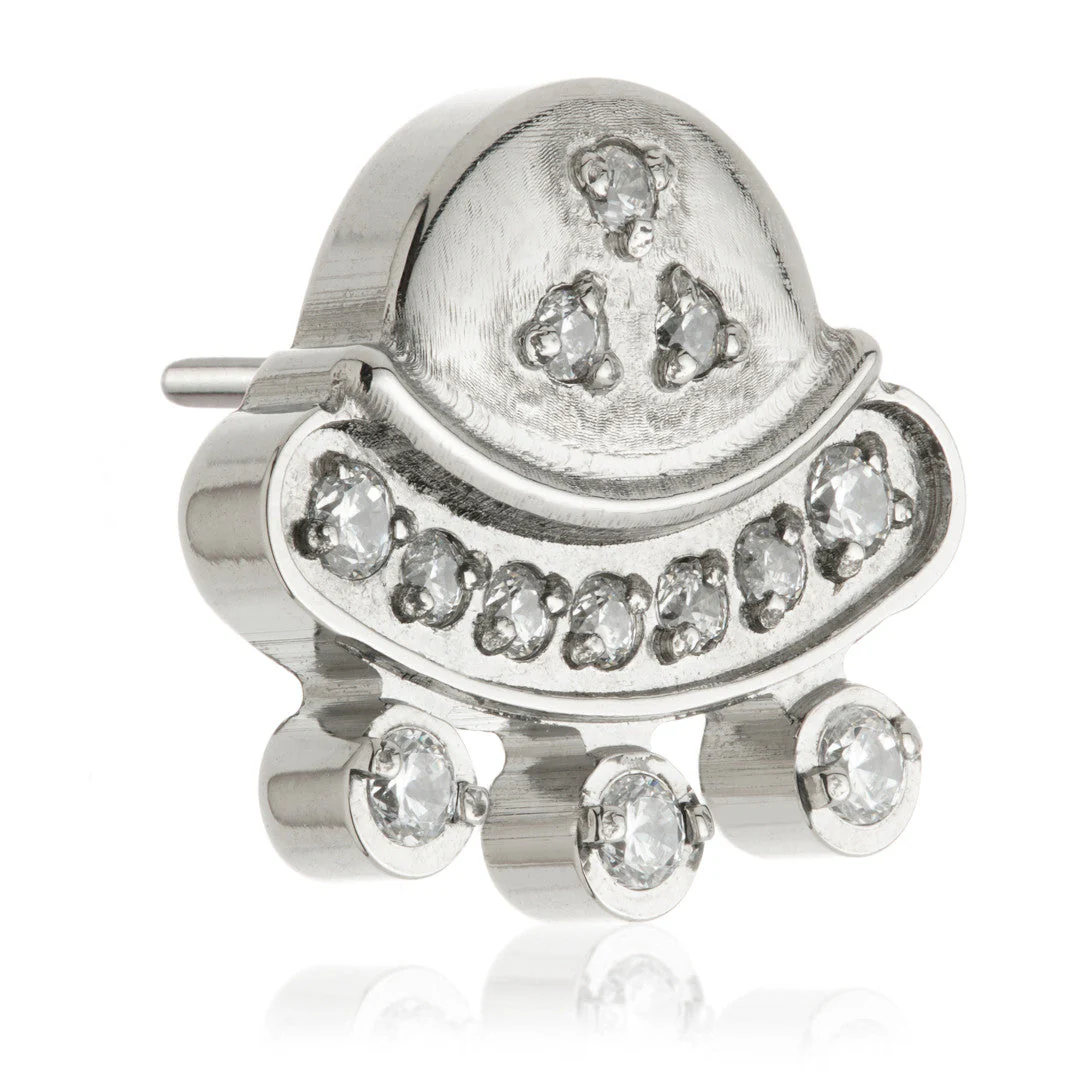 Ti UFO with Gems Threadless Attachment