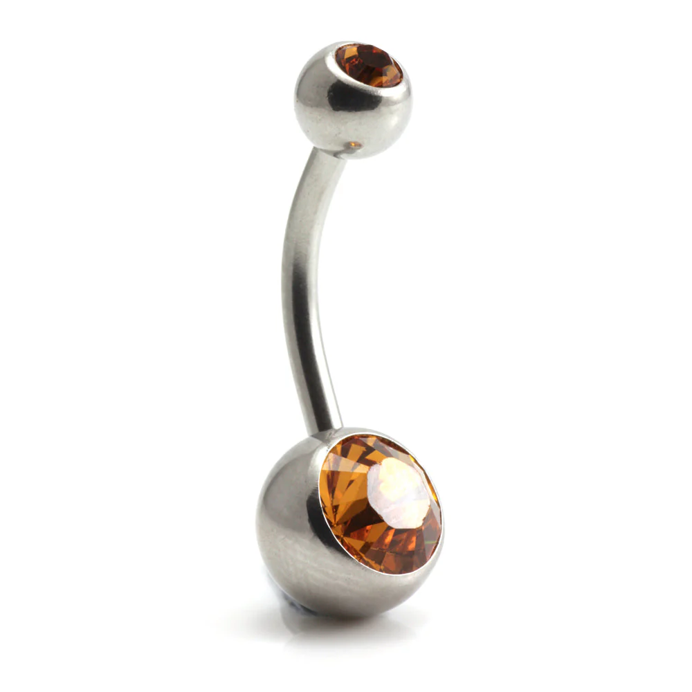 Titanium Baby External Thread Double Jewelled Navel - UK Made - Image 12