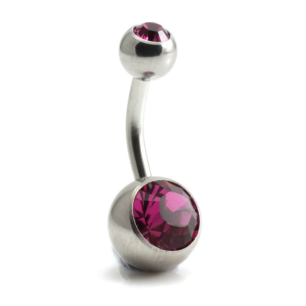 Titanium Baby External Thread Double Jewelled Navel - UK Made - Image 14