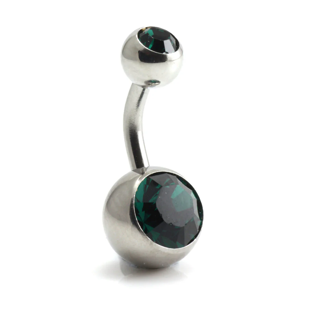 Titanium Baby External Thread Double Jewelled Navel - UK Made - Image 15