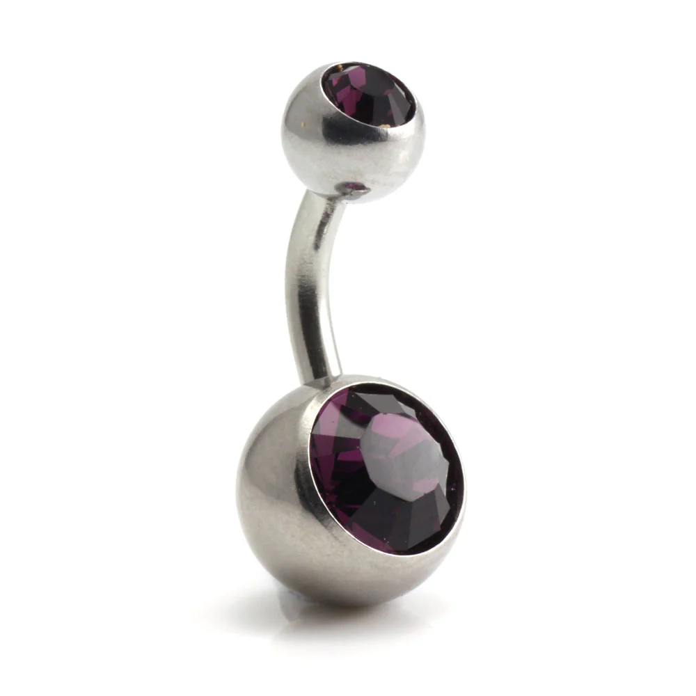 Titanium Baby External Thread Double Jewelled Navel - UK Made - Image 17