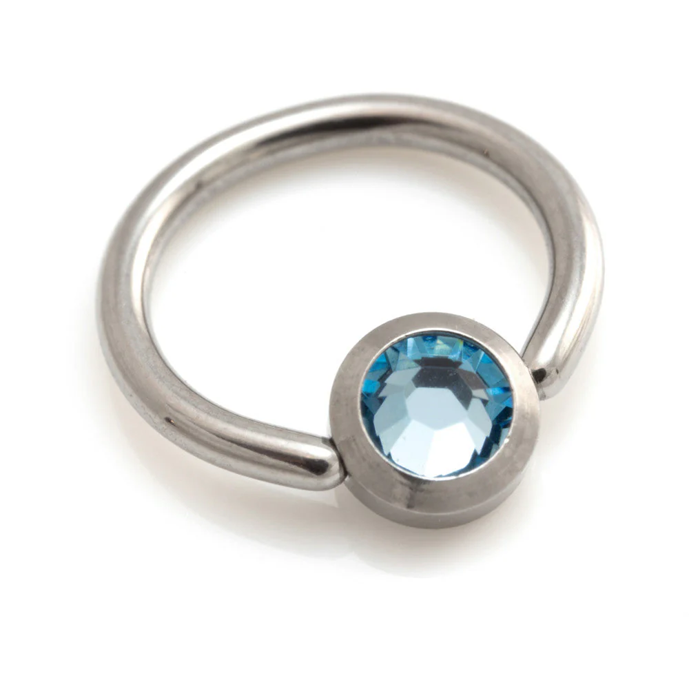 Titanium BCR with Flat Disk -1.2-10-Aqua