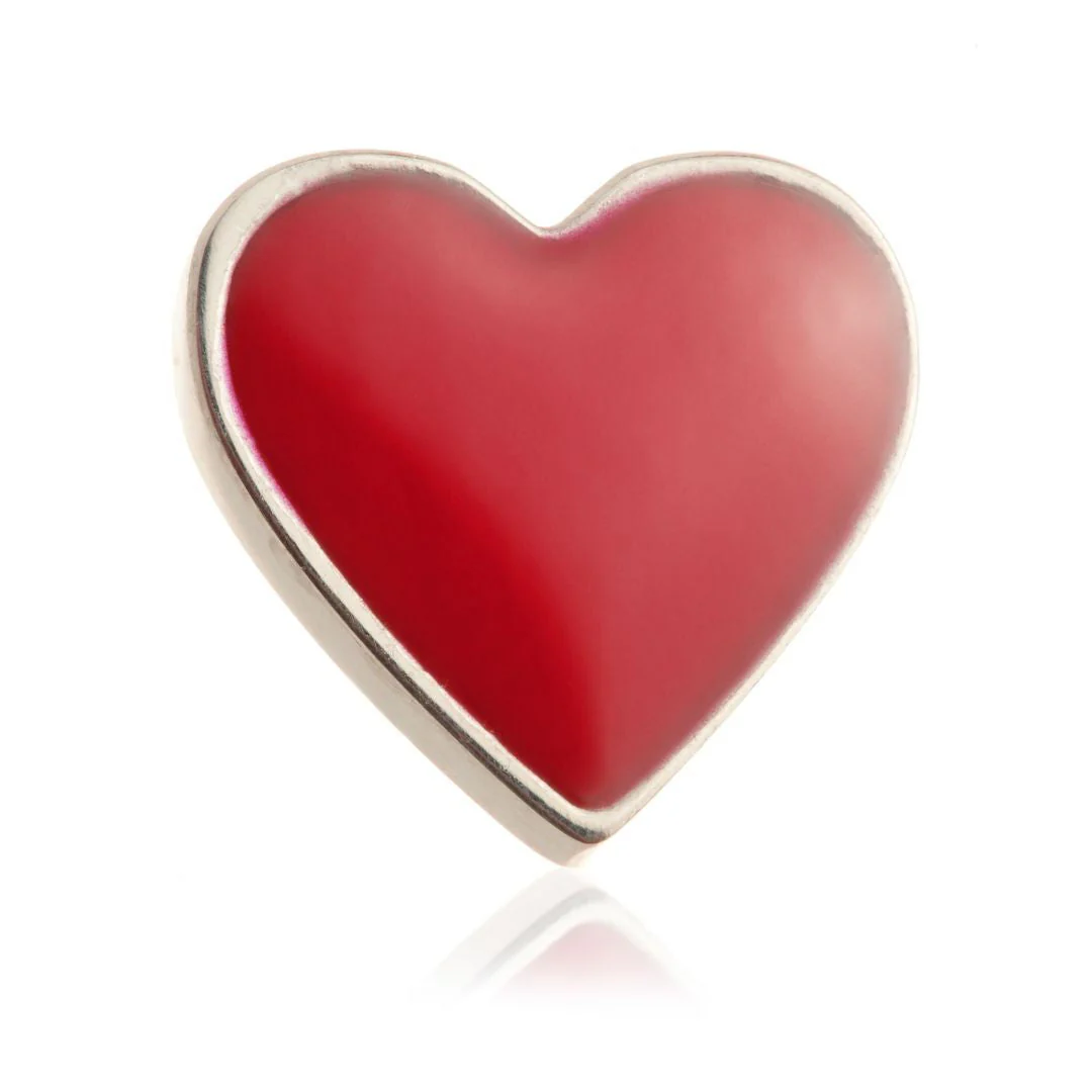 Titanium Enamel Love Heart Attachment