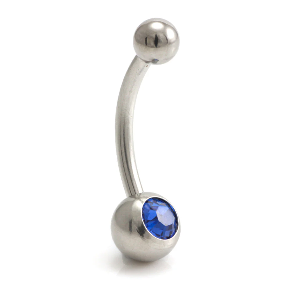 Titanium External Thread Baby Jewelled Navel - UK Made - Image 18