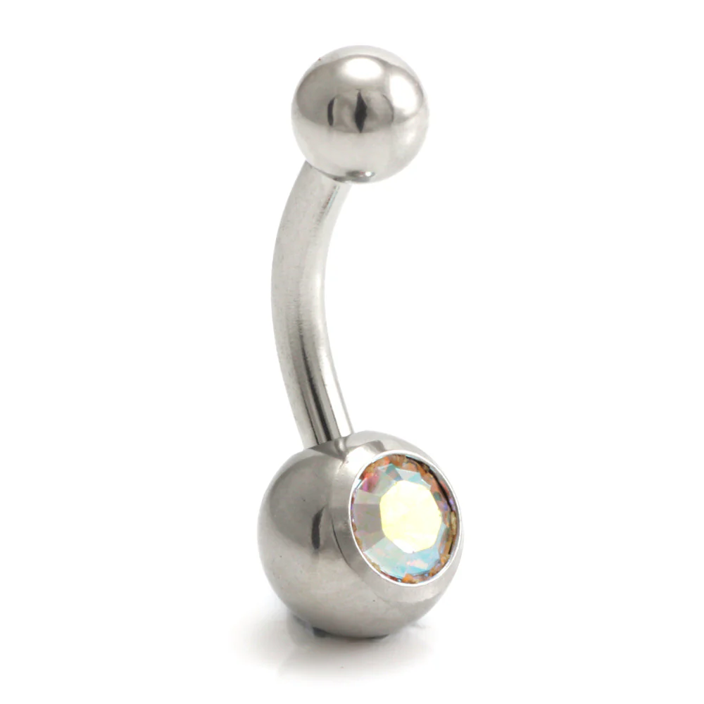 Titanium External Thread Baby Jewelled Navel - UK Made - Image 5