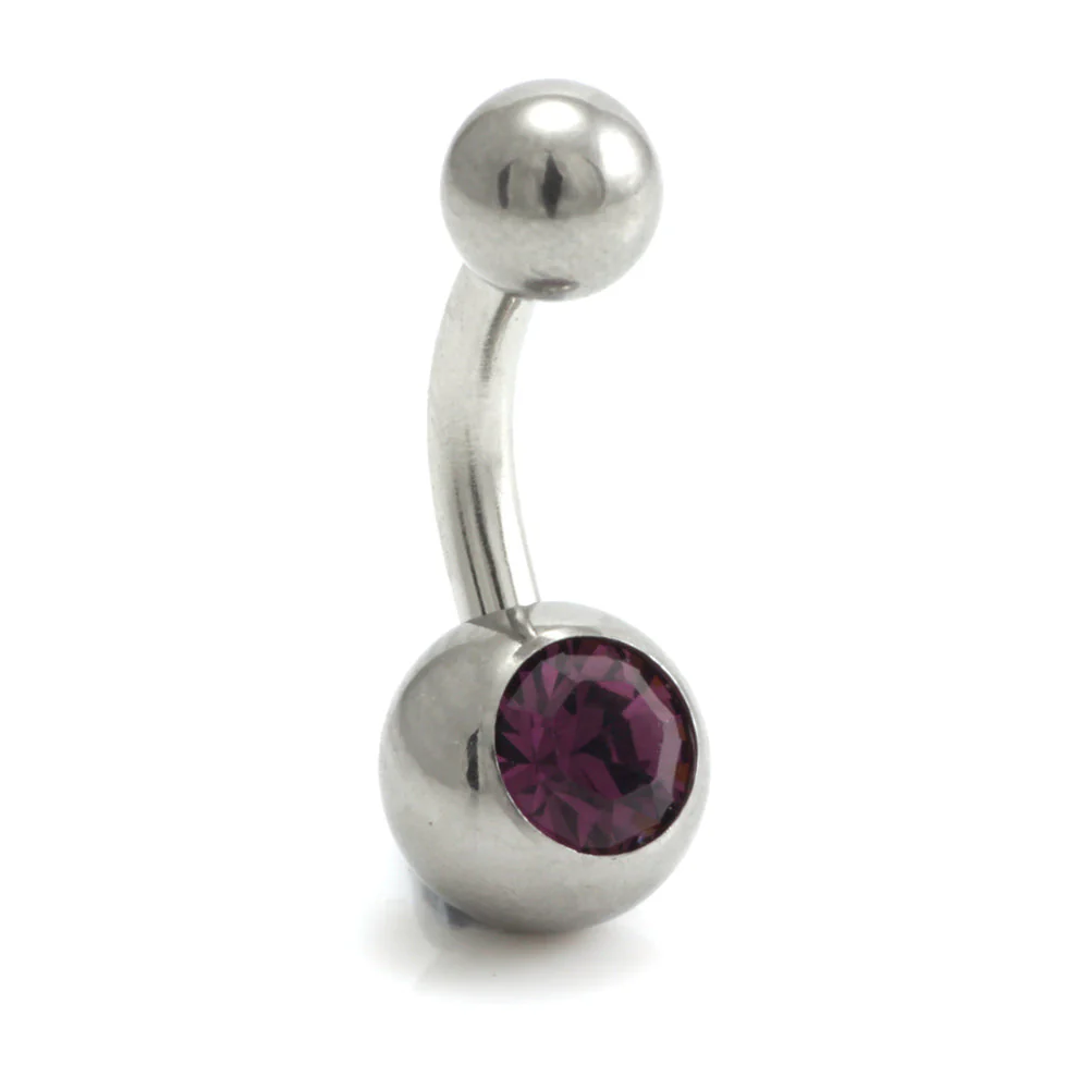 Titanium External Thread Baby Jewelled Navel - UK Made - Image 7